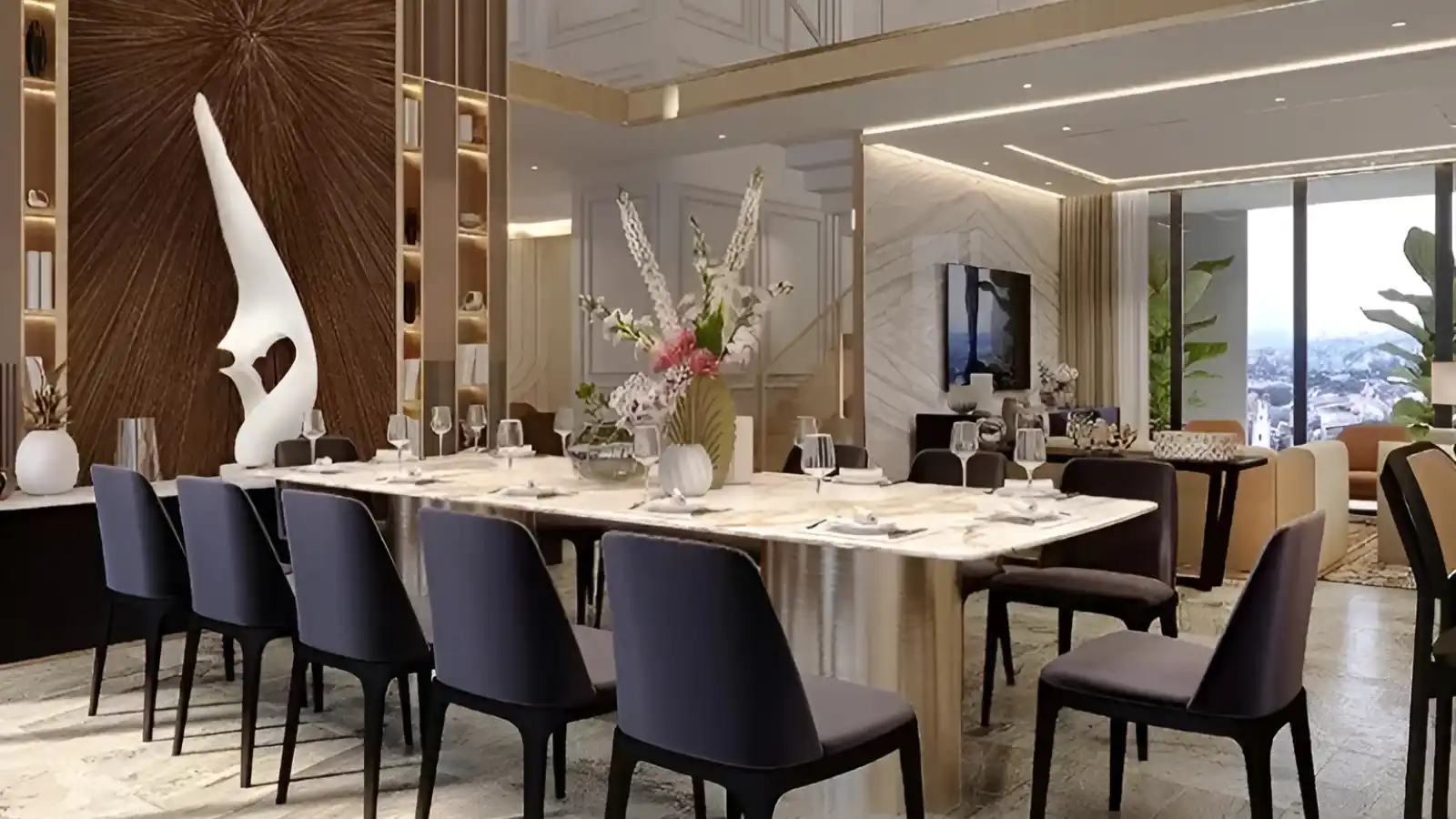 CNTC The Presidential Tower-Apartments-In-Rajajinagar-Bangalore-Dinning-view